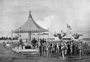 La Regina Vittoria che spara il primo colpo a Wimbledon, luglio 1860, c1920 da Unbekannt