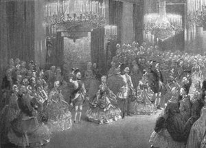 Ballo in costume georgiano della regina Vittoria a Buckingham Palace, 6 gennaio 1845 da Unbekannt