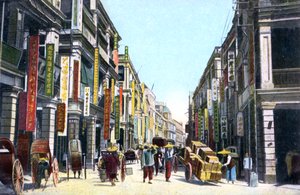 Queens Road Central, Hong Kong, Cina, c1900s da Unbekannt