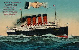 R.M.S. Mauretania. Cunard Line, c1930s