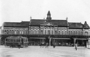 Stazione ferroviaria di Yokohama, Giappone, XX secolo da Unbekannt