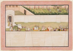 I fratelli Ramas Bharata e Shatrughna partono da Ayodhya per trovare Rama e Lakshmana..., 1775-80