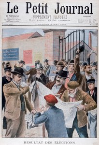 Lettura dei risultati elettorali sul giornale, Parigi, 1902 da Unbekannt