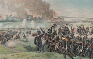 Ricomparsa di Napoleone sul campo prima di Ratisbona, 1809 da Unbekannt