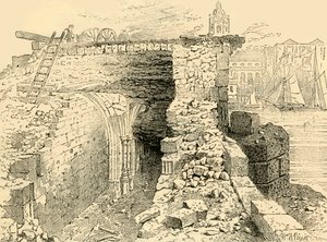 Resti della Cappella di San Tommaso, Vecchio Ponte di Londra, c1872 da Unbekannt