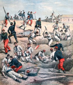 Salvataggio delle vittime al forte di Aubervilliers, 1892 da Unbekannt