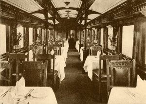 Carrozza ristorante su un treno a lunga percorrenza, Ferrovie Sudafricane, 1930