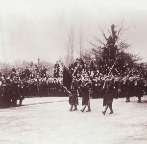 Ritorno dei belgi a Liegi, Belgio, c1914-c1918 da Unbekannt