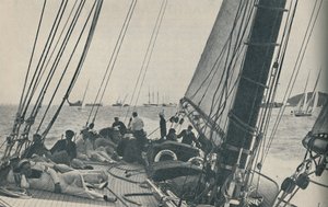 Le più grandi barche da corsa britanniche competono durante la Cowes Week, 1937 da Unbekannt