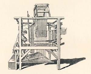 Tessitore di nastri al suo telaio, 1747, 1904 da Unbekannt