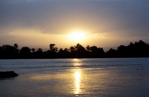Fiume Nilo al tramonto, Egitto