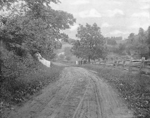 Strada lungo il Brandywine, Pennsylvania, USA, c1900