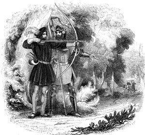 Robin Hood, leggendario eroe popolare inglese e fuorilegge e campione dei poveri, inizi XIX secolo da Unbekannt
