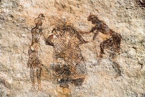 Pittura rupestre di Tadrart Acacus, Libia da Unbekannt