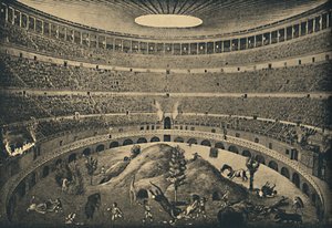 Roma - Colosseo - Ricostruzione di una caccia agli animali selvatici, 1910 da Unbekannt
