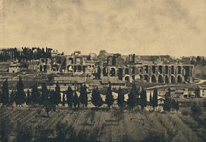 Roma - Grandi resti delle sottostrutture del palazzo di Settimio Severo, 1910