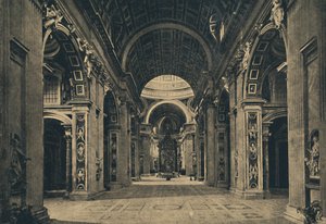 Roma - Interno della Basilica di S. Pietro, 1910