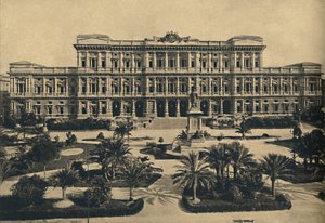 Roma - Prati di Castello. Nuovi tribunali di Calderini e statua di Cavour, 1910