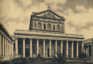 Roma - Facciata principale della Basilica di San Paolo fuori le mura, 1910 da Unbekannt