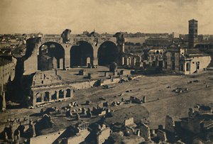 Roma - Foro Romano - Basilica di Massenzio e Chiesa di S. Francesca Romana, 1910 da Unbekannt