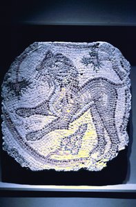 Mosaico romano di un leone