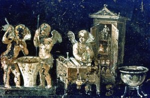 Affresco romano, Casa dei Vettii, Pompei, Italia