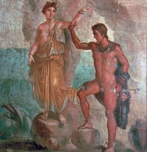 Affresco romano dalla Casa dei Dioscuri a Pompei, I secolo da Unbekannt