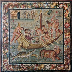 Mosaico romano di un traghetto, I secolo