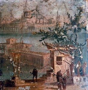 Affresco romano di paesaggio idilliaco, Pompei, I secolo da Unbekannt