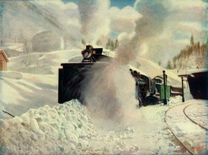 Spazzaneve rotativo a Blue Canyon, California Southern Pacific Railway da Unbekannt
