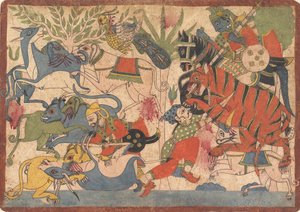 Caccia Reale, foglio da un Mahabharata