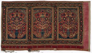 Tenda rotonda reale fatta per Muhammad Shah, pannello murale con tre pannelli A, 1834-1848