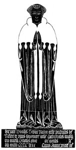 Rubbing di un ottone inciso medievale, 1481 1901 da Unbekannt