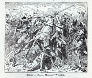 Rodolfo di Svevia mortalmente ferito, 1882 da Unbekannt