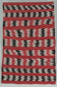 Tappeto a strisce di diamanti, c. 1890-1900 da Unbekannt