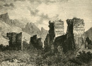 Rovine delle antiche mura della città, Antiochia, 1890 da Unbekannt
