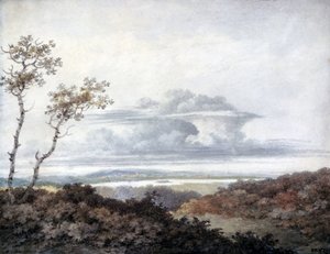 Paesaggio rurale e studio delle nuvole di Luke Howard, marzo 1849 da Unbekannt