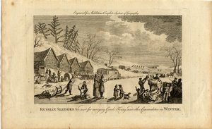 Slitte russe in inverno, 1750