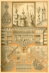 Ornamento architettonico russo e intaglio del legno, 1898