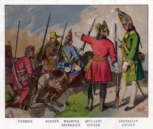 Soldati russi del 1760 XIX secolo