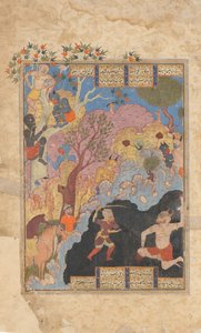 Rustam uccide il Div Bianco, Folio da un Shahnama Libro dei Re