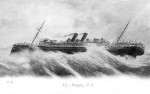 SS Mongolia in mare agitato, c1903-c1917 da Unbekannt