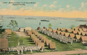 Marinai in campo, Stazione Navale degli Stati Uniti, Guantanamo Bay, c1911