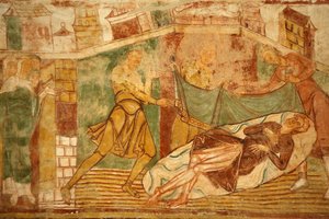 Abbazia di Saint-Savin-sur-Gartempe, volta della navata: scena dell