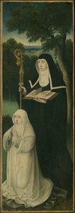 Santa Gertrude di Nivelles e una Canonichessa Agostiniana