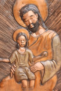 Statua di San Giuseppe e Gesù, Brazzaville, Congo da Unbekannt