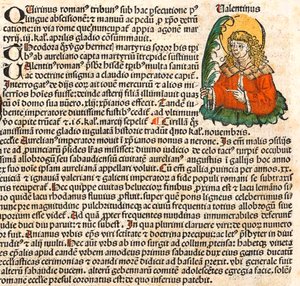 San Valentino dalla Cronaca di Norimberga, 1493