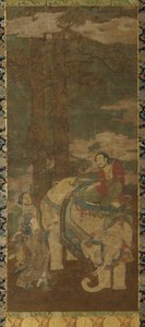 Sakyamuni su un elefante, XVI-XVII secolo