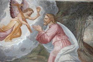 Chiesa di San Jeronimo. Gesù che prega nel Giardino del Getsemani sul Monte degli Ulivi, Madrid, Spagna da Unbekannt