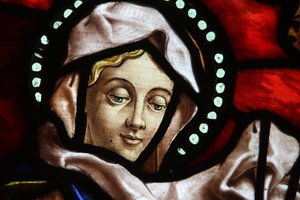 Chiesa di San Jeronimo. Vetrata. Vergine Maria, Madrid, Spagna da Unbekannt